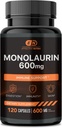 Monolaurin 600mg - Immune Support, Digestion & Skin - Monolaurin Supplement for Men & Women 120 Capsules