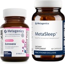 Metagenics Menopause Sleep Duo - HerWellness Estrovera & MetaSleep - 30 Tablets of Estrovera for Hot Flashes, Menopause Relief & Night Sweats - 60 cápsulas de MetaSleep for Sleep Support