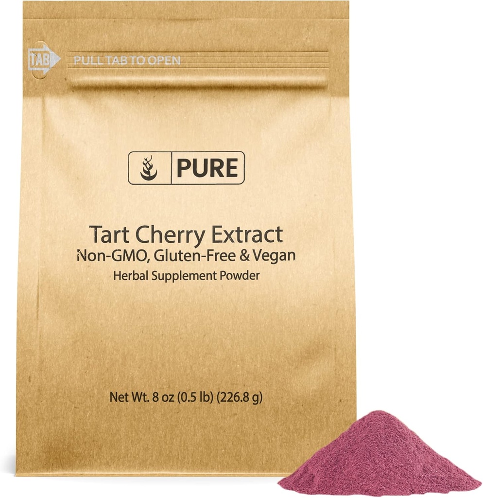 Ingredientes originales puros Extracto de cereza de tarta (8oz), No GMO, Suplemento Herbal