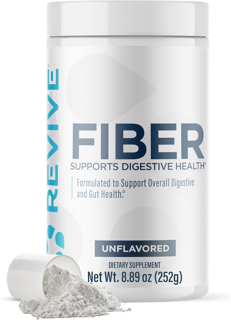 Revive MD Fiber Supplement for Digestive & Gut Health - 5g of Dietary Fiber Supports a Healthy Digestive System with Psyllium Husk " More - 30 Servings, Unflavored