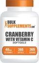 BulkSupplements.com Arándano con Vitamina C Softgels - Suplemento de antioxidantes, 40 mg de vitamina C - Gluten Gratis, 1 Softgel por Serving, 365 Cuenta (Pack of 1)