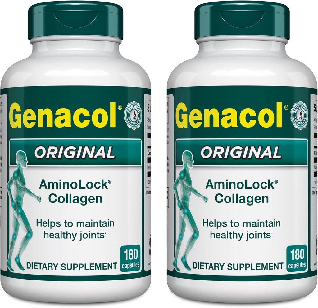 Genacol Original – Suplemento colágeno con péptidos ultra-hidrolyzed para soporte de salud conjunto, valor Duo-Pack, 360 cápsulas (120-Day Supply)