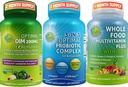 Balance hormonal " Digestivo Trio de Salud - DIM 200 mg con BioPerine® " Cruciferous Veggies + 3-en-1 Probiótico con Prebiótico y Enzimas + Multivitamina entera de alimentos con Iron – Vegan Wellness Support