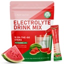 Electrolytes Powder Packets - Sugar Free, Naturalmente Flavored, 10 Electrolyte & Vitaminas Electrolyte Drink Mix - Watermelon Flavors, Keto Friendly, Vegan, Non- GMO, 18 Packets
