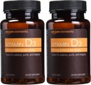 Elementos de Amazon Vitamina D3, 5000 UI, 180 Softgels, 6 Month Supply (Packaging May Vary), soporta los huesos fuertes y la salud inmune (Pack of 2)