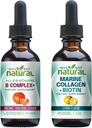Por qué no complejo de vitamina B natural Líquido gotas y colágeno líquido marino para el cabello, la piel y las uñas