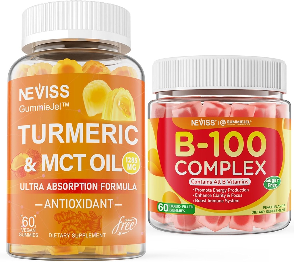 Turmeric Gummies 1000mg+Vitamin B100 Complejo Gummies