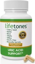 Lifetones Uric Acid Support - Herbal Joint Cleanse for Men and Women - Natural Remedy, Flexibility Boost - Non-GMO, Gluten-Free - 60 Vegan Vitaminas