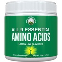 Todos 9 ácidos esenciales Polvo con 26 estudios clínicos. EAAs 32X Efectiva vs BCAA / BCAAS Aminos de cadena ramificados. Pre o Post Workout EAA Suplemento de Energía y Crecimiento Musculo. Lime de limón