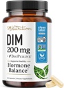 DIM Suplemento 200 mg (120 Ct) Silencio Estrógeno Balance para Mujeres " Hombres sometidos Saldo hormonal, Suplementos de acné hormonales, Menopausia, Antioxidante " Apoyo al PMS Soy Free ANTE 4 meses de suministro
