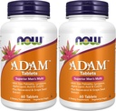 AHORA Suplementos, ADAMTM Multivitamínico Hombre con Saw Palmetto, Lycopene, Ácido Lipoico alfa y CoQ10, Plus Resveratrol Natural & Grape Seed Extract, 60 Tablets (Pack of 2)