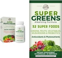 COUNTRY FARMS Super Fruits Veggies Capsules 30 Super Foods 30 Servings and Super Greens Vegicaps 32 Super Foods 60 Cuenta 30 Servings