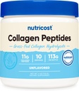 Nutricost Collagen Peptides Powder 4 oz (Unflavored) Tipo I, Tipo III Collagen - Grass-Fed, Gluten Free and Non-GMO