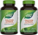 Citrato de calcio, 500 mg de calcio por 2 cápsulas, para la función de la salud ósea y el músculo*, mezcla de citrato, carbonato " malato, sin gluten, 250 cápsulas (paquete mayo Vary) - 2 paquete