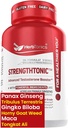 Herbtonics Testosterone Support Suplemento para Hombres - Coreana Panax Ginseng " Tribulus Terrestris - Apoya la Energía Saludable, Fuerza " - 60 cápsulas Vegan