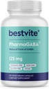 BESTVITE PharmaGABA (120 Veggie Caps) - Suplemento Natural GABA - No Stearates - Vegan - No GMO - Gluten Gratis