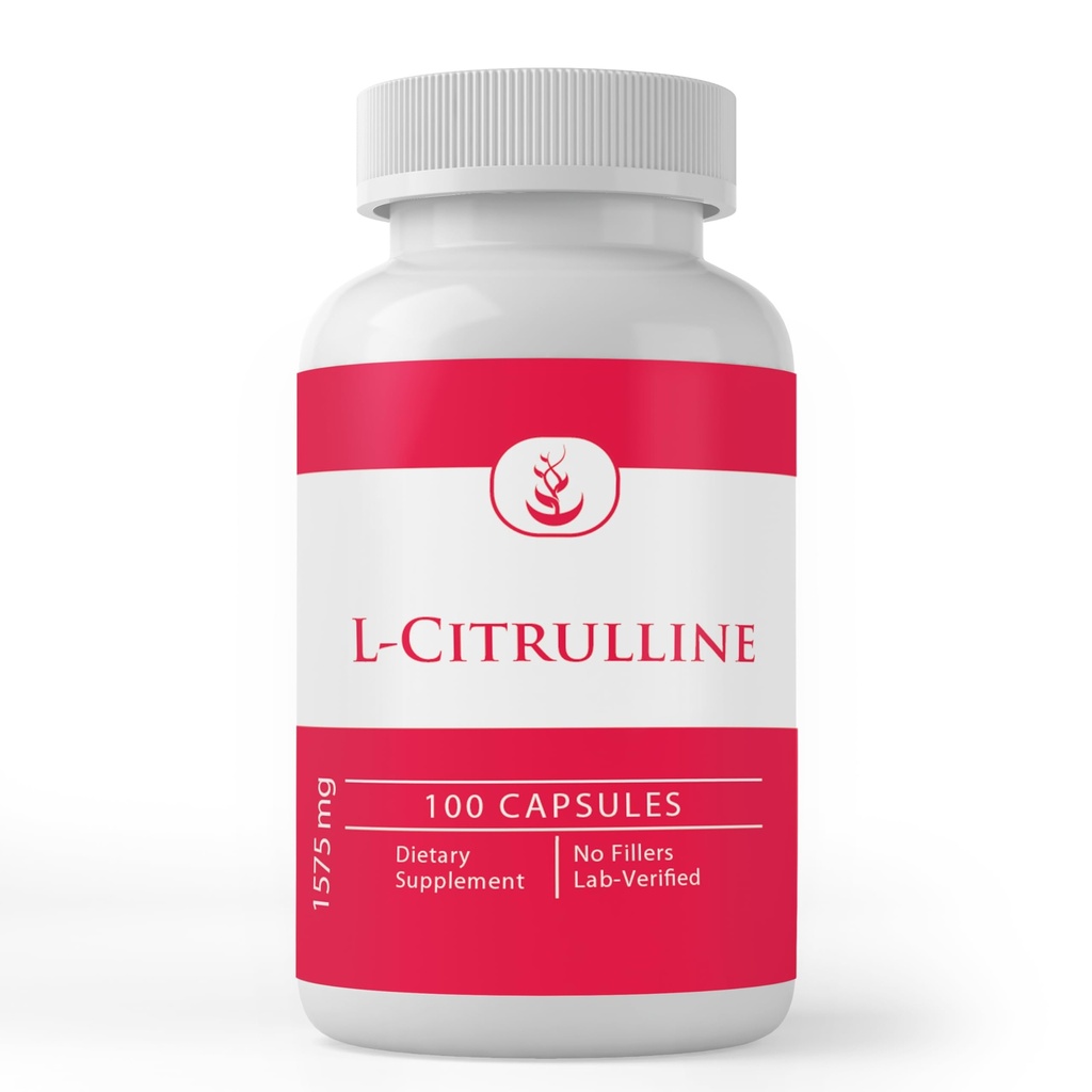 Ingredientes originales puros L-Citrulline, (100 capsules) Siempre puros, sin aditivos ni artillería, Lab Verified
