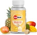 SaltStick Electrolyte FastChews - 60 electrolitos de mango tropical - Tablas de sal para correr e hidratación, cerdas de electrolitos - 60 cuenta