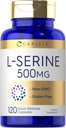 Carlyle L Serine Capsules 500 mg Silencio 120 Conde ← No GMO & Gluten Suplemento gratuito
