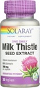 SOLARAY Extracto de la semilla de leche 350 mg Garantizado para contener 80% Silymarin, soporte tradicional para el hígado, Vegan " laboratorio verificado para la calidad, garantía de 60 días de devolución de dinero, 30 servicios, 30 VegCaps