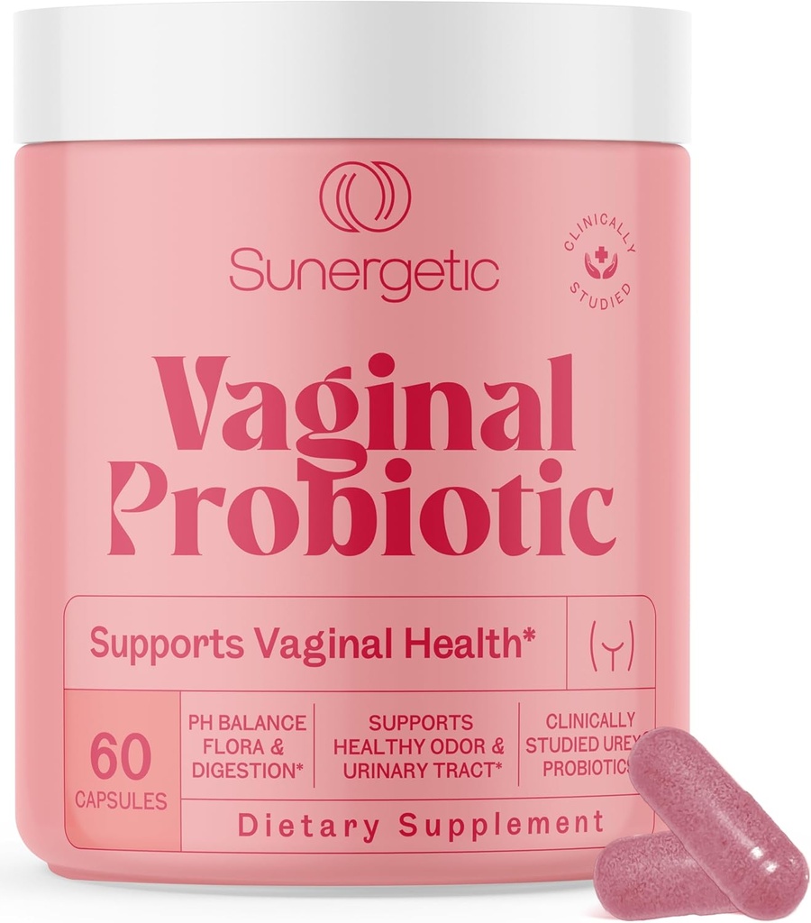 Probióticos Vaginales Premium para Mujeres – Lactobacillus clínicamente estudiado Probiótico Vaginal con Prebiótico & Arándano a Balance PH, Reducir el olor, Apoyo a la Tract urinaria y Salud Feminina – 60 cápsulas