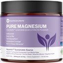 Pure Magnesium Citrate Powder to Support Sleep, Muscle & Bone Health, Energy, Heart " Digestion. Mezcla de Bebida de Polvo de Magnesio Desarrollado, Vegan, 60 Servimientos