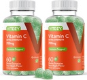 Viteey Vitamina C Gummies para adultos & adolescentes, 700mg Extra Strength - Immune Support Gummies - Immune Booster - Vegan, Gelatin Gratis -Tosty Vitamin C Chewable Sour Apple saboreado Gummy-60 Conde