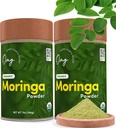 OMG! Superalimentos Puro y Orgánica Moringa Polvo - USDA Certified Moringa Oleifera, Great Source of Calcium, Iron, Vitaminas A & E - 7 Oz (2 Pack)