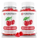 PUREFINITY Tart Cherry Gummies – Uric Acid Flush for Joint Relief & Recovery, Raw Juice Extract Antioxidant – Non-GMO, Gluten Free, Vegan, 60 Conde (Pack of 2)