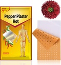 60 PCS Capsaicin Patches & Pain Patches, Hot Capsicum Patch for Back, Knee, Neck, Shoulder, Muscle (L (3.94" * 7.09") 60 Count)