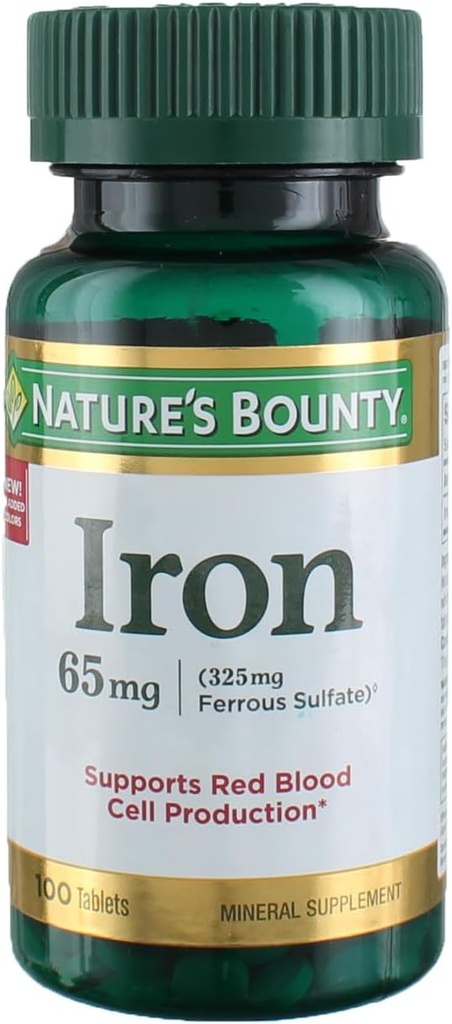 Bounty Iron 65 Mg. Ferrous Sulfate, 100-Count