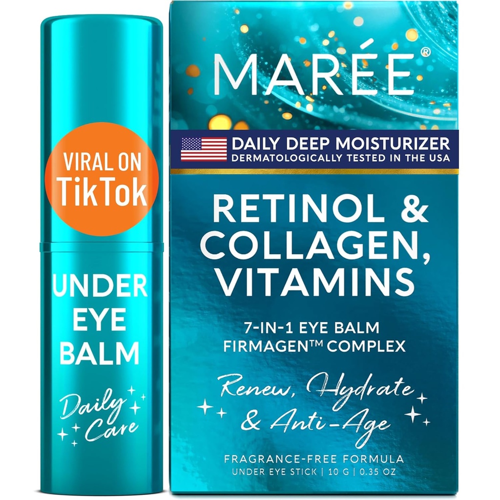 MAREE Bajo Ojo Balm Stick con Retinol & Ceramide Complex - Facial Moisturizer for Dark Circles & Wrinkles - Bajo el ojo brillante, antirrugas hidratante cara Skincare