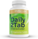 Daily2Tab - Todo lo que necesitas Fórmula Multimineral Multivitamin Plus. 26 Nutrientes Esenciales para Mujeres y Hombres, 60 Tablas