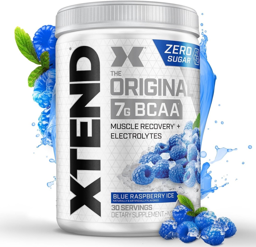 Xtend XTEND Original BCAA Powder 7g BCAA y 2.5g L-Glutamina, Sugar Free Post Workout Muscle Recovery Bebida con Aminoácidos para Hombres, 30 Servimientos