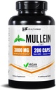 Mullein Leaf Extract 3000mg  200 Vegan Capsules ← Extra Strength Herbal Supplement  Support Wellness & Balance ← Non-GMO, Gluten-Free ← Made in USA