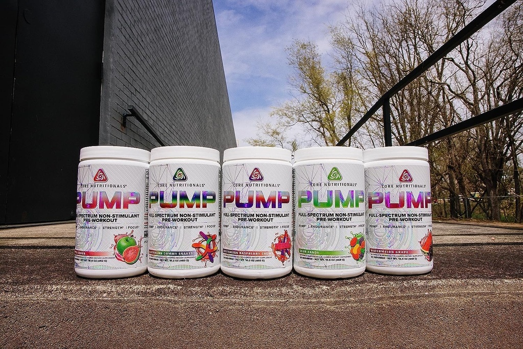Nutrición básica Pump Full-Spectrum Non-Stimulant Pre-Workout, con N03T Nitrate, Peak02, Alpha GPC, para Maximum Pump, Strength y Performance 20 Servings (Strawberry Colada)