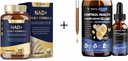 Suplemento NAD para Mujeres Hombres 120 cápsulas 15-IN-1Cortisol Liquid Drops 2 FL.OZ
