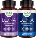 Anidados Naturales Luna Sleep Aid Bundle ← Luna & Luna Melatonin-Free Sleeping Pills with Natural Ingredients Melatonin, Valarien, & More (120 Conteo)
