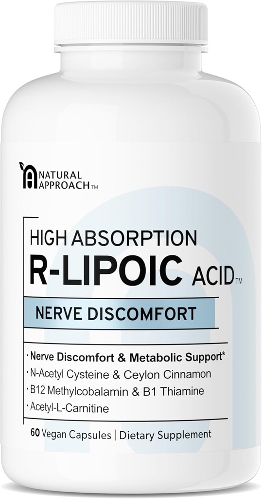 ALTO ABSORPION R-LIPOIC Acid - Supports Nerve Health - Tingling Fingers, Hands, Toes & Feet - Supports Healthy Aging, Cardiovascular Health & Global Wellbeing* - 60 Vegan Capsules