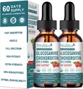 (2 Pack) Glucosamine Chondroitin MSM Liquid Drops - Suplemento de Apoyo Conjunto de Fuerza Extra con Elderberry, Boswelia, Bromelain, Ácido Hialurónico - Apoyo Inmunitario Antioxidante para Adultos, Hombres & Mujeres