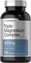 Horbäach Triple Complejo de Magnesio TEN 420 mg ANTE 250 cápsulas TENIDA Fórmula Libre No Gluten y Fórmula Libre Gluten ANTE Oxido de Magnesio, Citrato y Suplemento Dietario Aspartado