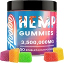 Ganchos de cáñamo para adultos 6 sabores frutales para tiempo de cama profundo, relajarse, vitaminas infundadas y Omega 3, hecho en EE.UU.