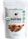 Orgánica, Cruda Peruana Negro Maca Root Powder - Premium USDA Certified, Ideal para Hombres & Mujeres, Boost Workouts, Enhance Muscle Recovery, Non-GMO, Vegan Superfood, 16 oz