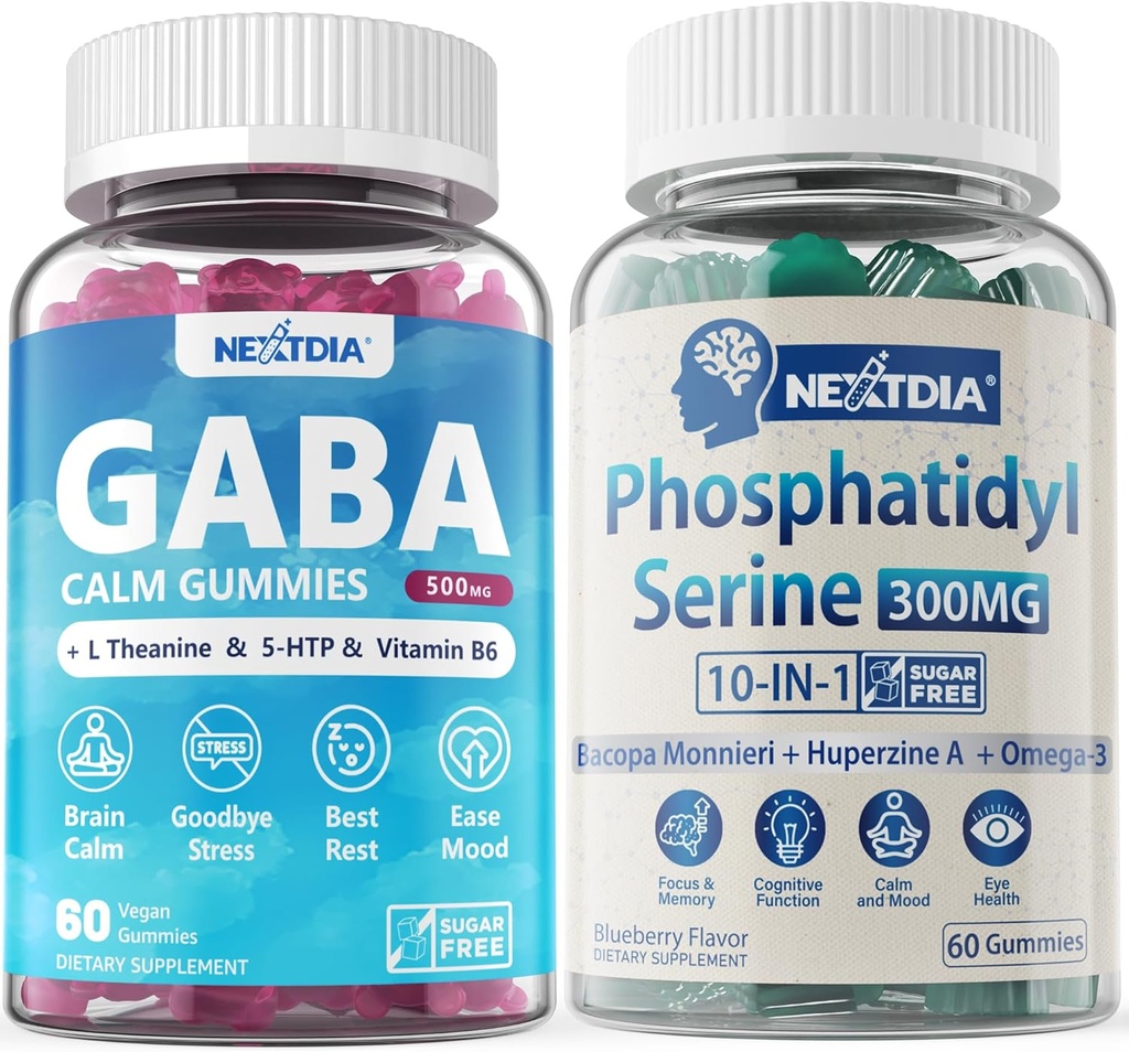 Bundle - Fesphatidylserine Gummies 120 Condes + GABA Gummies 120 Condes