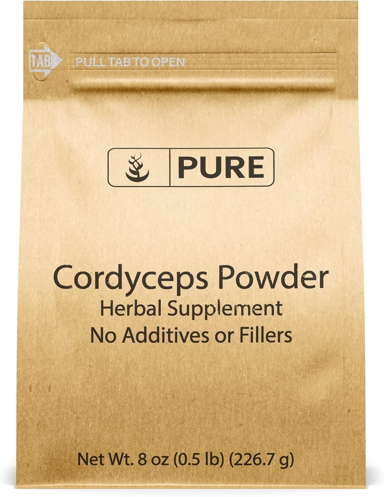 Ingredientes originales puros Cordyceps (8oz) Suplemento herbal tradicional, no GMO