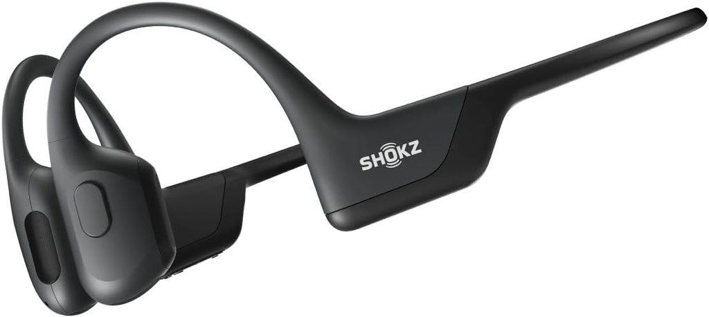SHOKZ OpenRun Pro - Open-Ear Bluetooth Bono Conducción Auriculares deportivos, Auriculares inalámbricos resistentes al sudor para ejercicios y funcionamiento con Mic Premium Deep Bass- incorporado, con Banda de pelo, Negro