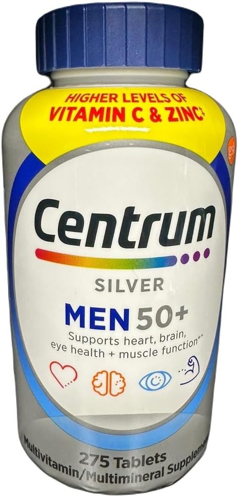 Multivitaminas de plata ikj para hombres más de 50, Suplemento multimineral, 275 Ct