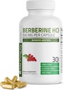 Bronson Berberine As Berberine HCI Berberis Aristata 500mg Por Vegetarian Capsule Non-GMO, 30 Vegetarian Capsules