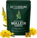 Betterbrand Mullein Gummies for Lungs – 1000mg Herbal Suplemento para el soporte respiratorio de detox pulmonar – Pear Flavor Chewable Breatheasy Gummy – 30 Day Supply