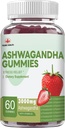 YiLing Ashwagandha Gummies for Women ' Men, 3000 Mg of High-Potency Ashwagandha Extracto de raíz Boosts Energy, Mejora el sueño, Alivia el estrés y calmas Mood, 60 Conde Fresa Flavor Ashwagandha